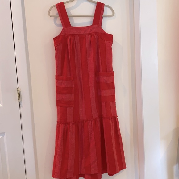 Anthropologie Maeve Tonal Striped Midi Dress XS - Picture 2 of 4